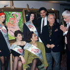 ROTELLA con suo quadro , ALINARI e MARIANINI 1991